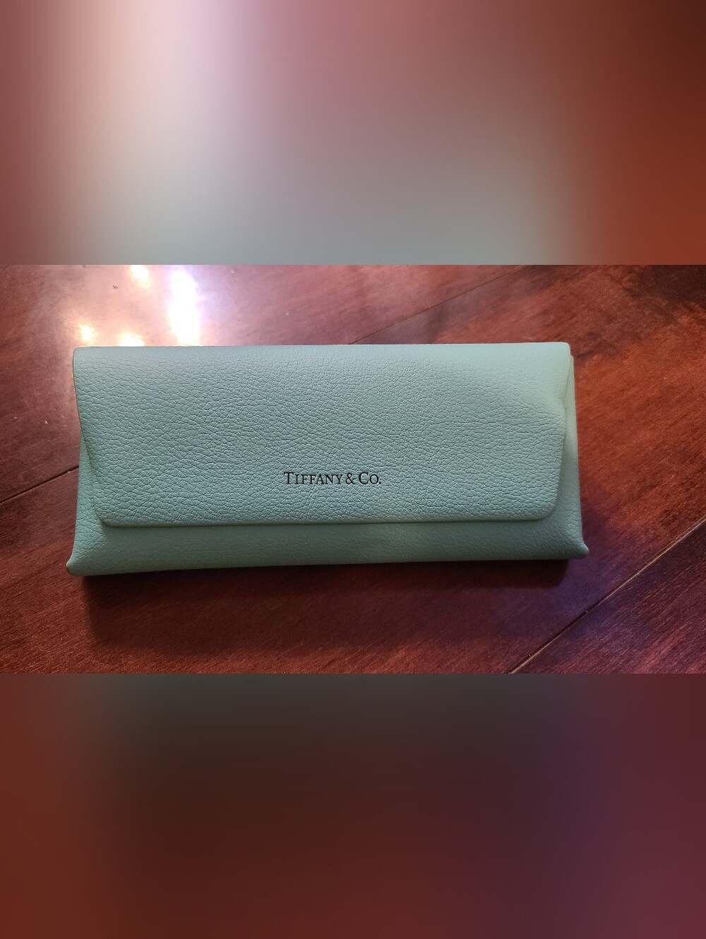 Authentic Tiffany & Co. Magnetic Envelope Eyewear Case Teal Signature Blue Mint